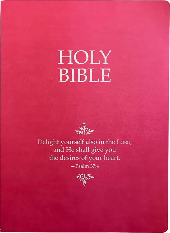 KJVER Holy Bible, Delight Yourself In The Lord Life Verse Edition, Large Print, Berry Ultrasoft: (King James Version Easy Read, Red Letter, Pink, Psalm 34:4) (King James Version Easy Read Bible) by Whitaker House