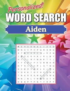 Aiden Word Search: Large Print Word Find Puzzles by GHP Personalized