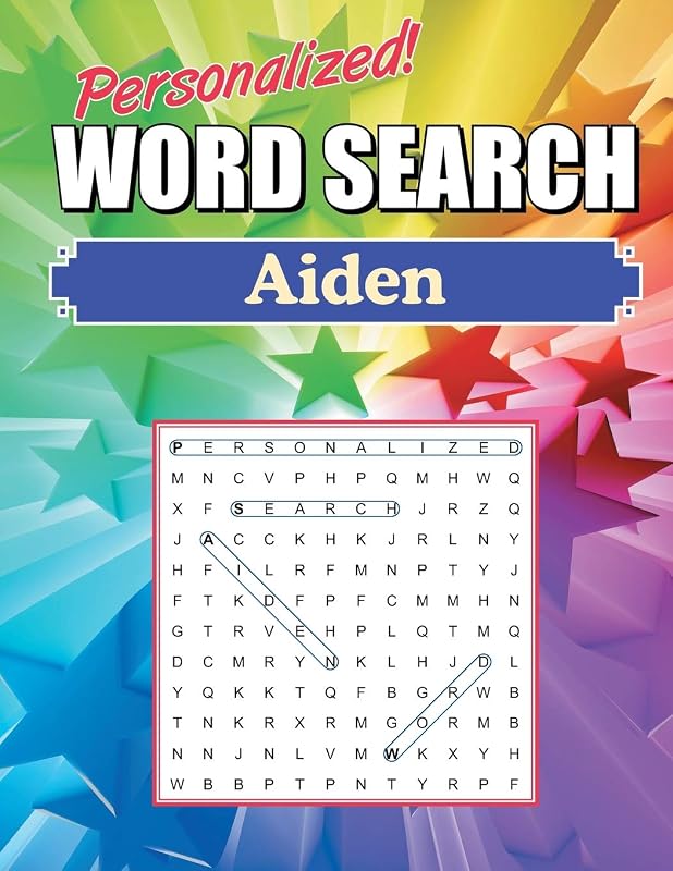 Aiden Word Search: Large Print Word Find Puzzles by GHP Personalized