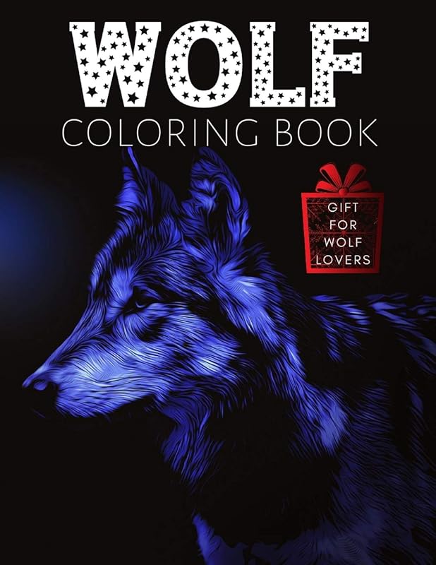 Wolf Coloring Book - Gift for Wolf Lovers: BIG Books with Stress Relieving Zentangle Wolves to Color with Relaxation Mandala Patterns (Animal Adult Colouring Book) by Michael Blackmore