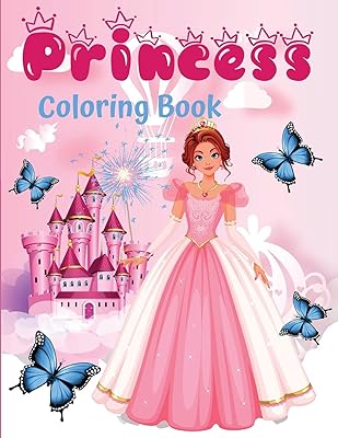 Princess coloring book: 60 unique and beautiful designs for girls aged 3-9 years - a great gift