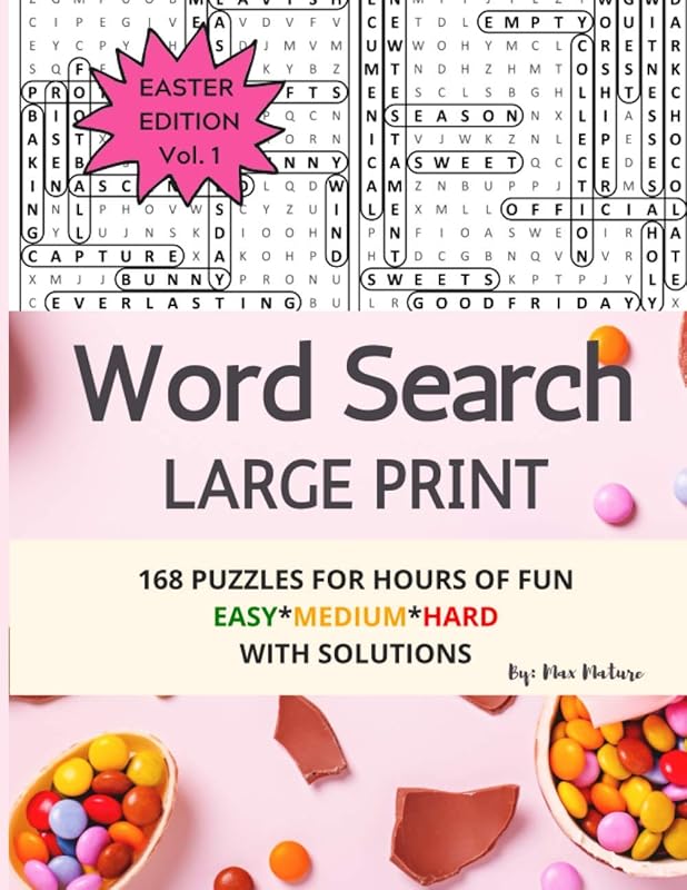 Word Search Large Print: Word Search puzzle book for adults with Easter theme, LARGE PRINT Vol. 1 by Max Mature
