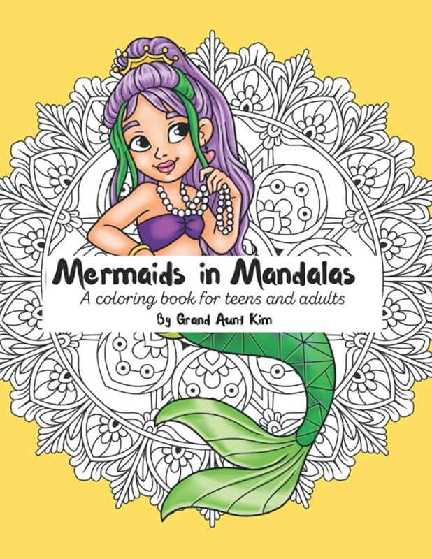 Mermaids in Mandalas: A Coloring Book for Teens and Adults by Ebisu's Publishing