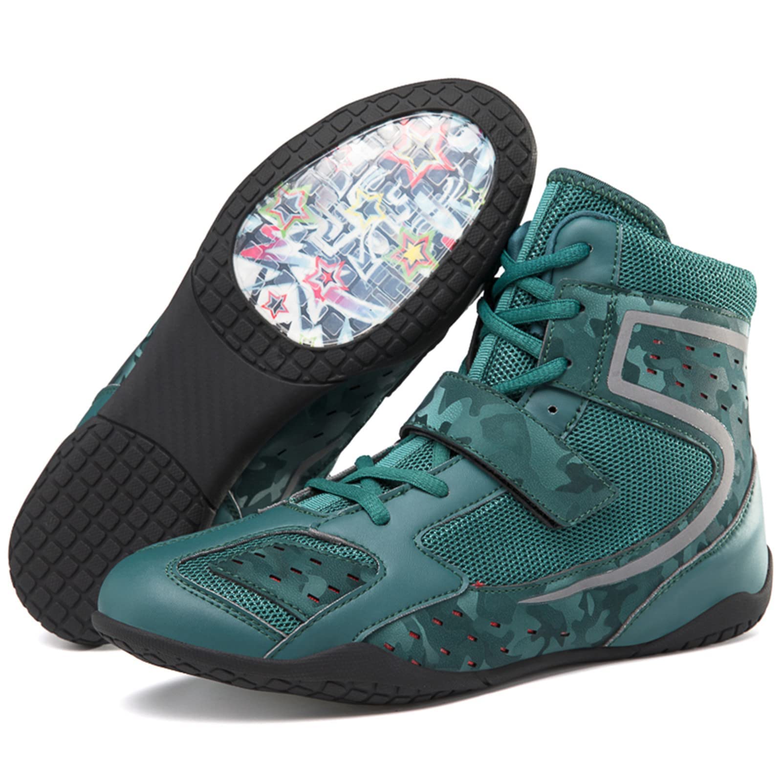High Top Boxing Boots Comfortable Muay Thai Kickboxing Sparring Athletic Shoes Casual Fashion Sneakers_vogvips.com