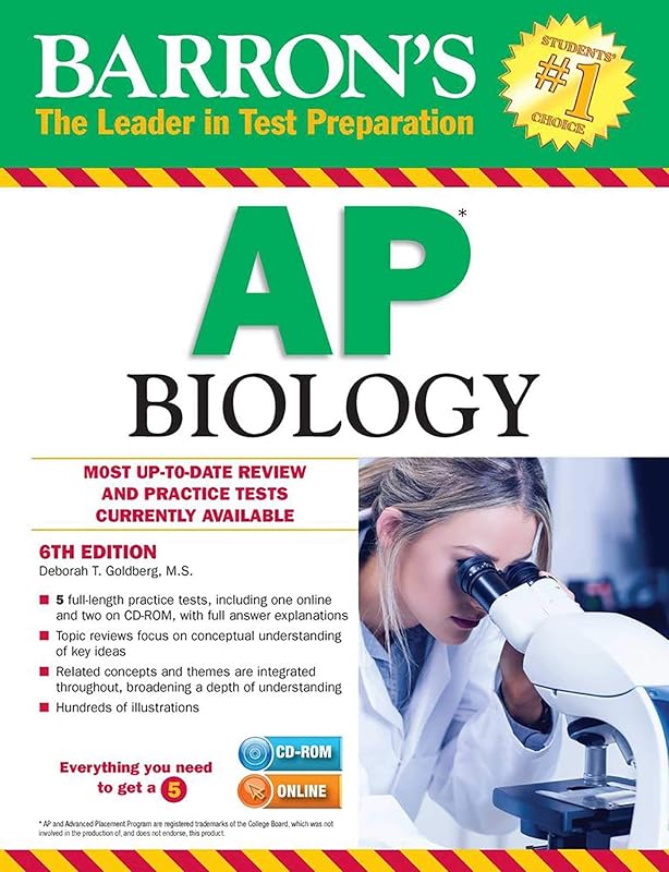 Barron's AP Biology with CD-ROM by Deborah T. Goldberg M.S.