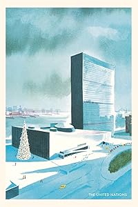 Vintage Journal Rendering of UN Buildings (Pocket Sized - Found Image Press Journals)