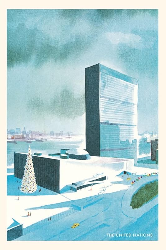 Vintage Journal Rendering of UN Buildings (Pocket Sized - Found Image Press Journals) by Found Image Press