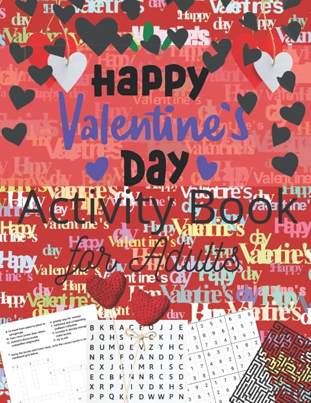 Valentine's Day Activity Book for Adults: Awesome Valentine's Day Challenging Activities. Including sudoku, Mazes, Word search, & crossword ! valentines activity books -3 by ZeeZuu Press