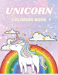 Unicorn Coloring Book : A children’s coloring book For home or travel.Lovely Coloring Book With Unicorns & Floweres.: unicorn coloring book for kids ages 4-8 2021.(gifts for kids under 10 dollars)