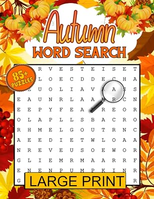Large Print Autumn Word Search Puzzles: Large Print Word Search Puzzle Book for Fall, Halloween & Thanksgiving (Seasonal Word Search Series)