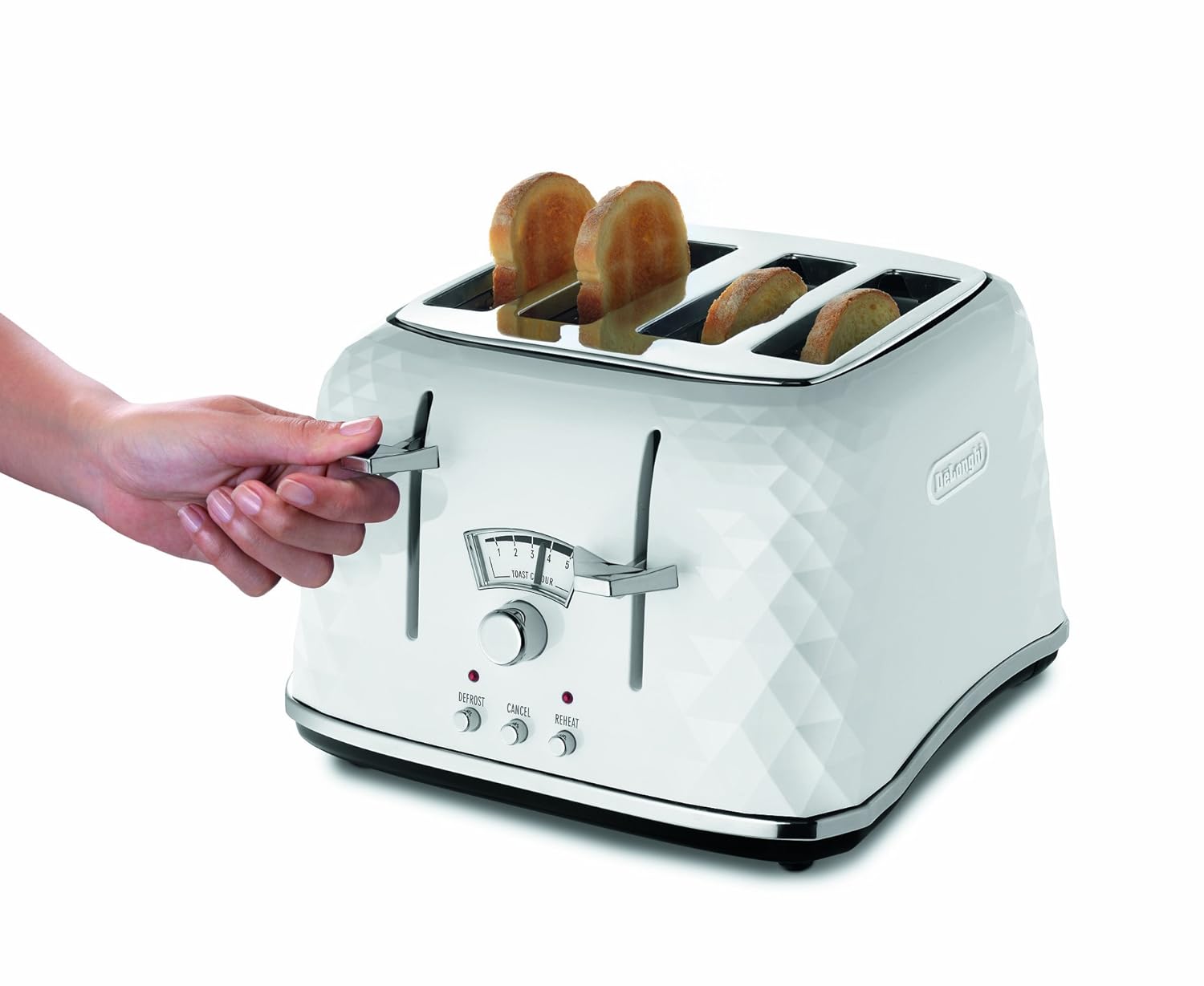 De'Longhi Delonghi Stylish Brilliante White 4 Slice Home Toaster With Crumb Tray eBay