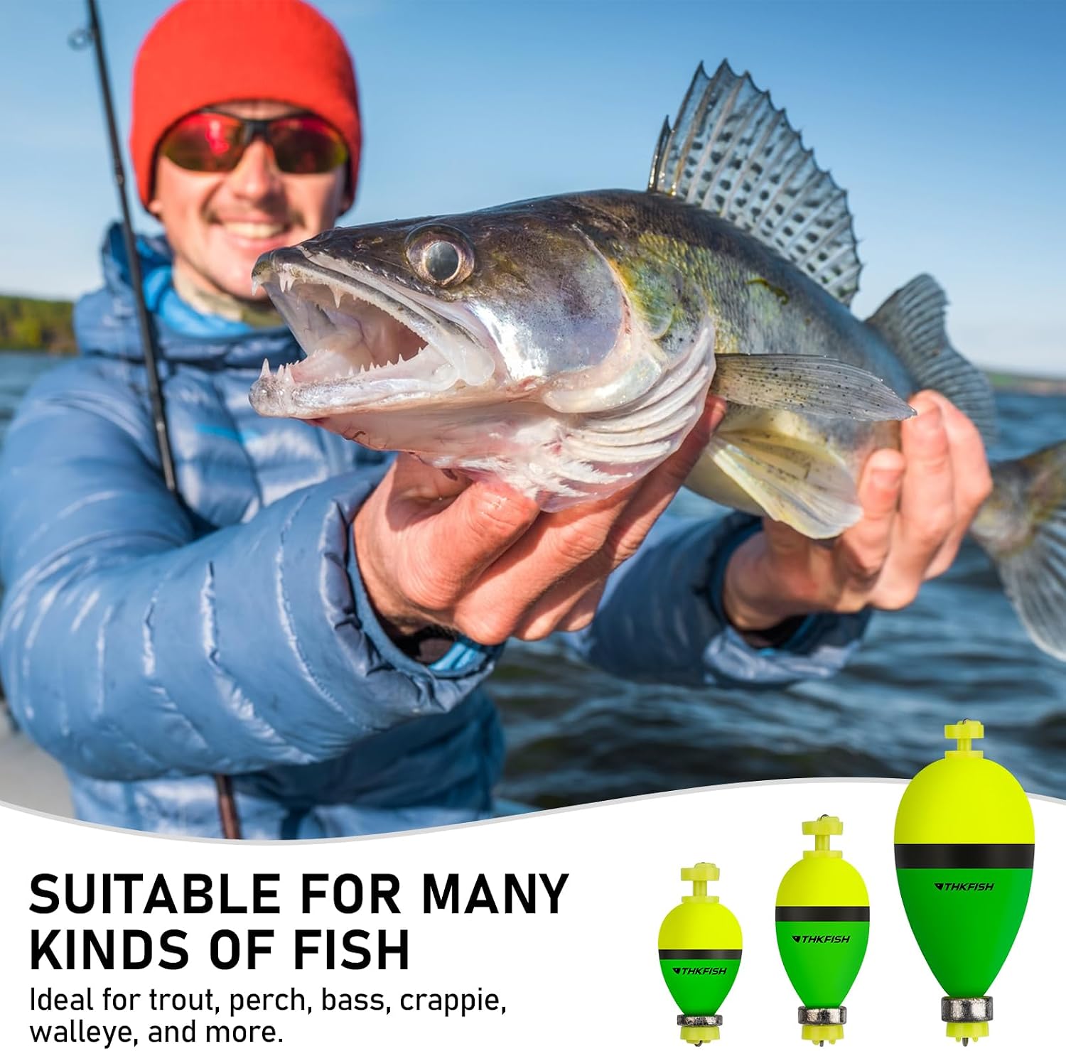 Fishing Float 10Pcs Weighted Bobbers Slip Float Bobber Inline Weighted ...