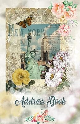 Address Book: Large Print New York City 5.5 x 8.5" Organize Addresses, Phone Numbers, Emails - Great Gift for World Travelers and Statue of Liberty Lovers