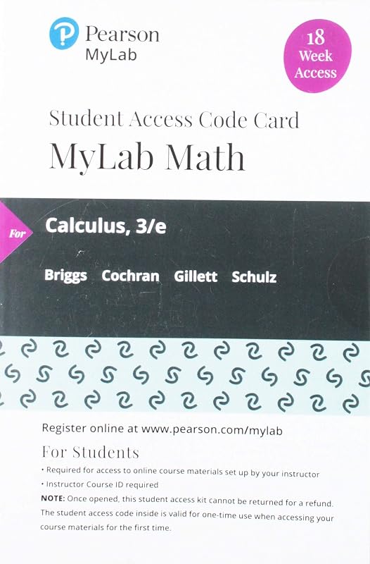 Calculus -- MyLab Math with Pearson eText Access Code by William Briggs