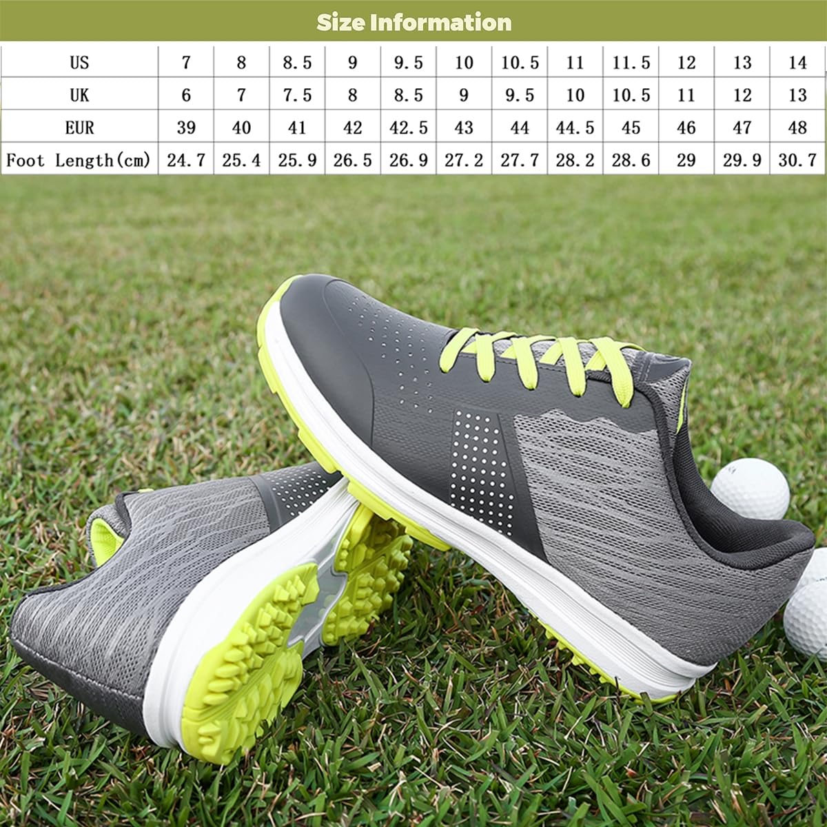 Men's Golf Shoes Waterproof, Spikeless Comfortable Outdoor Golf Sport Shoes Professional With Arch Support_vogvips.com