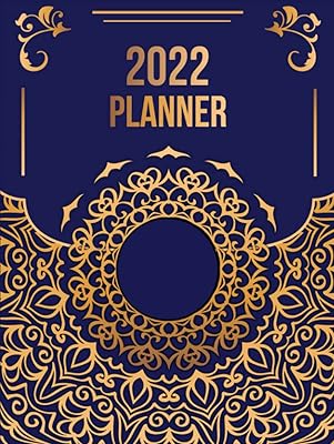 2022 Weekly & Monthly Planner: Luxury Blue Mandala Cover (202252): 8.5" x 11", 2022 Planner Calendar From January To December (12 Months) (2022 Planners)