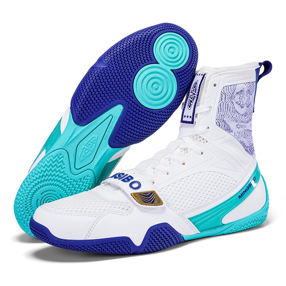 Mens Womens High Top Wrestling Boxing Shoes Lightweight Non-Slip Breathable Fitness Sneakers For Boxing Weightlifting Training_vogvips.com