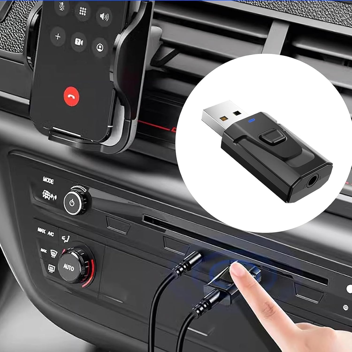 USB-Bluetooth-5.0-Sender und -Empfänger mit 3,5-mm-AUX-Audioadapter – 4-in-1-Lösung für kabelloses Streaming von Fernsehern und Heimkinosystemen_voghion.com