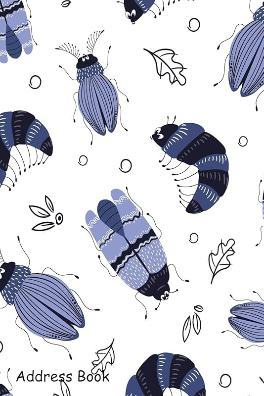 Address Book: For Contacts, Addresses, Phone, Email, Note,Emergency Contacts,Alphabetical Index With Cartoon Bug Beetle Pattern by Shamrock Logbook
