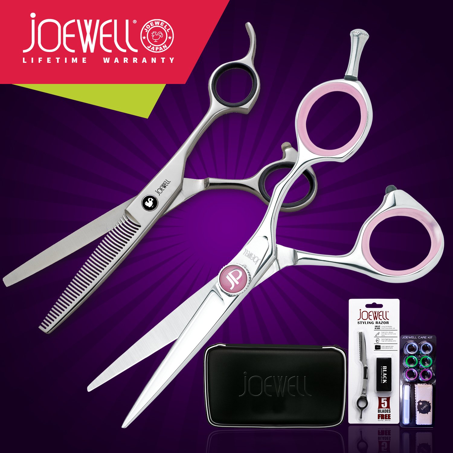 

Joewell JP 5.5" Shears / Scissors + Free Thinner & More