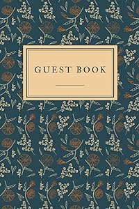 Visitor Guest Softcover Book - Vintage Floral Chic Guest Book - Vacation Rental Log Book by Hello Weekend