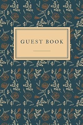 Visitor Guest Softcover Book - Vintage Floral Chic Guest Book - Vacation Rental Log Book