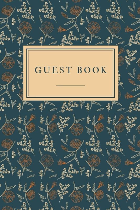 Visitor Guest Softcover Book - Vintage Floral Chic Guest Book - Vacation Rental Log Book by Hello Weekend