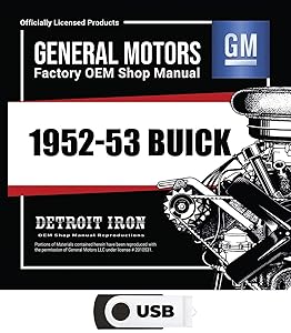 1952-1953 Buick Shop Manuals, Parts Books & Sales Data on USB