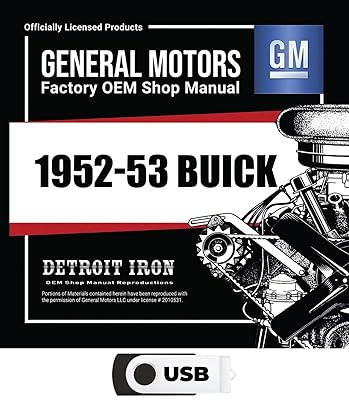 1952-1953 Buick Shop Manuals, Parts Books & Sales Data on USB