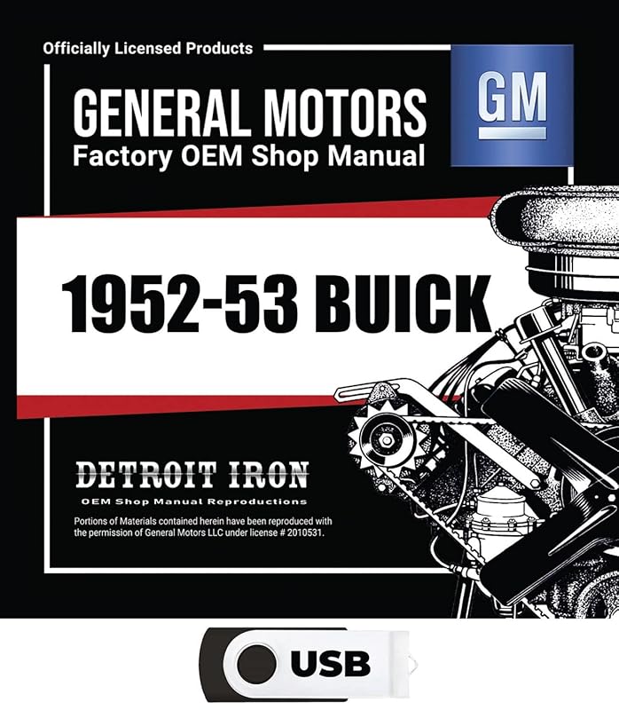 1952-1953 Buick Shop Manuals, Parts Books & Sales Data on USB by Buick Motors Division