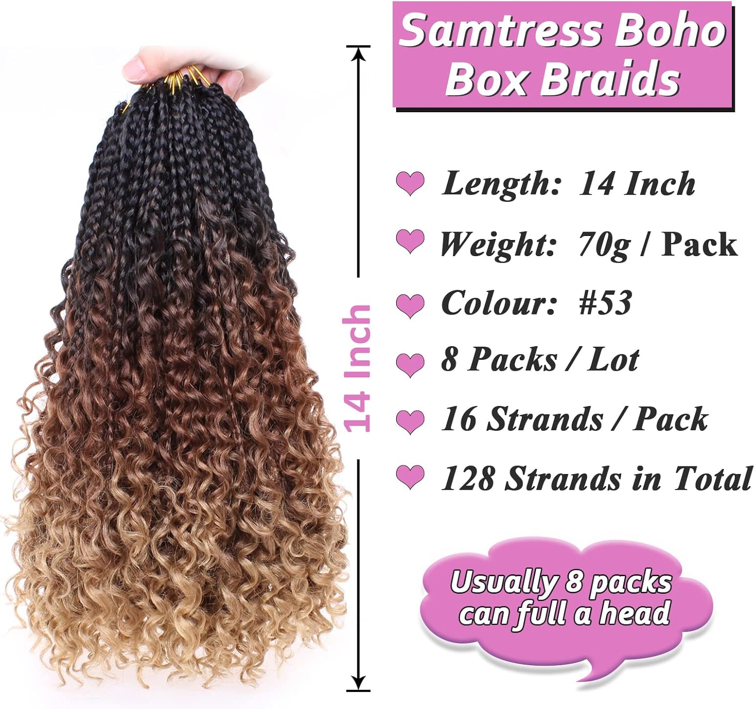30 Inch Crochet Box Braids 8 Packs Black Goddess Box Braids Crochet Hair Bohomian Box Braids Crochet Hair Synthetic Braiding Hair Extensions_voghion.com