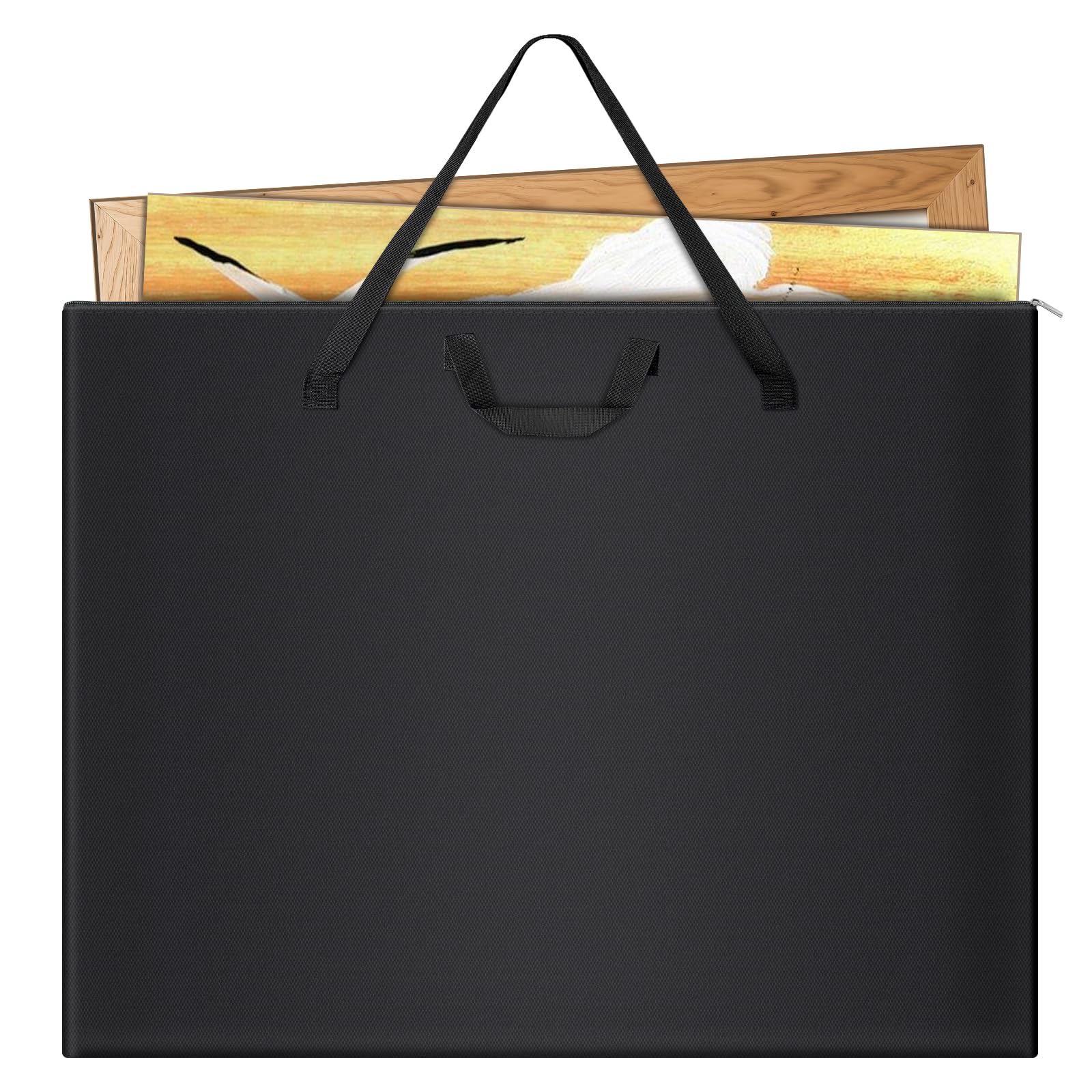 ZKOO 20 x 26 Inch Art Portfolio Bag, Big Art Portfolio Case Light Weight Waterproof Poster Board Storage Bag, Artistic Collection Tote for Artwork, Poster, Sketch Drawing, Canvas (20"*26"-Black)