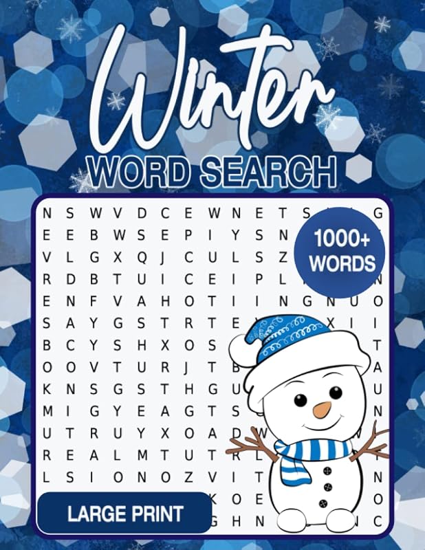 Winter Word Search Large Print: 1000+ Winter Word Search for Adults Seniors and Teens - Winter Activity Book with Solutions by Liam Joseph Garris