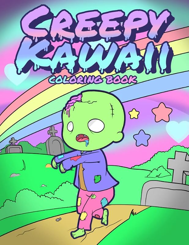 Creepy Kawaii Coloring Book: A Cute Horror Pastel Goth Coloring Book for Adults Who Like Creepy Stuff by Michelle Happy