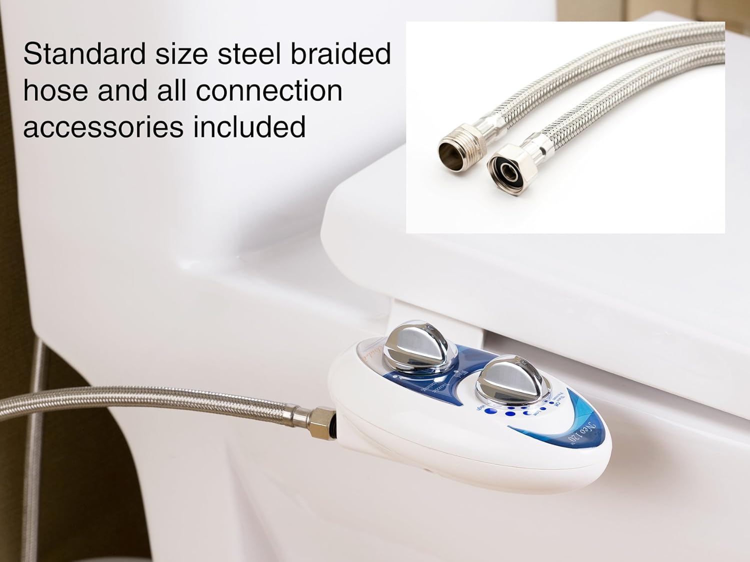 Luxe Bidet Neo 120 Toilet Seat Attachment Self Cleaning Bathroom