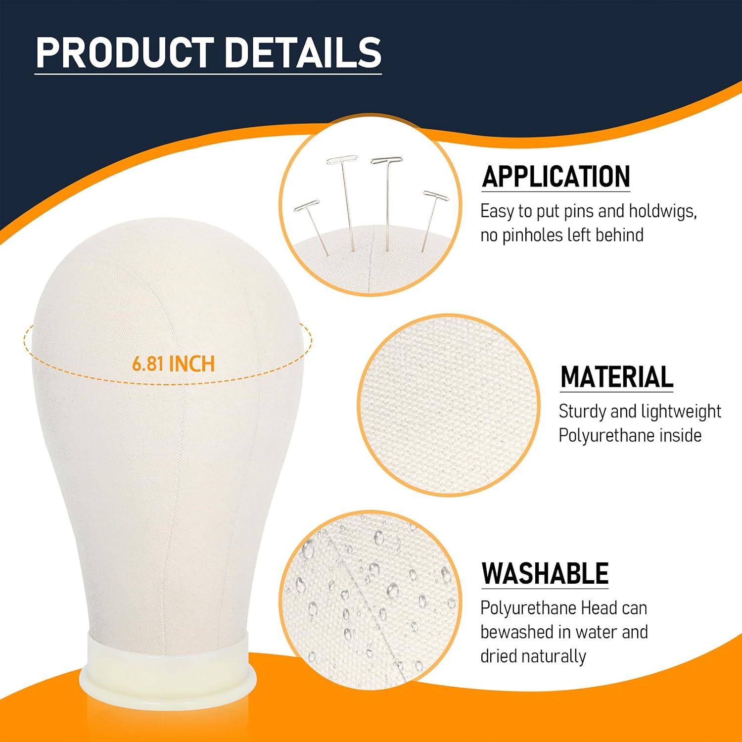 Hemndic Wig Stand With Head, Height Adjustable Wig Stand, Wig Head Stand With Mannequin Head With Extra Wig Head Clamp Stand_voghion.com