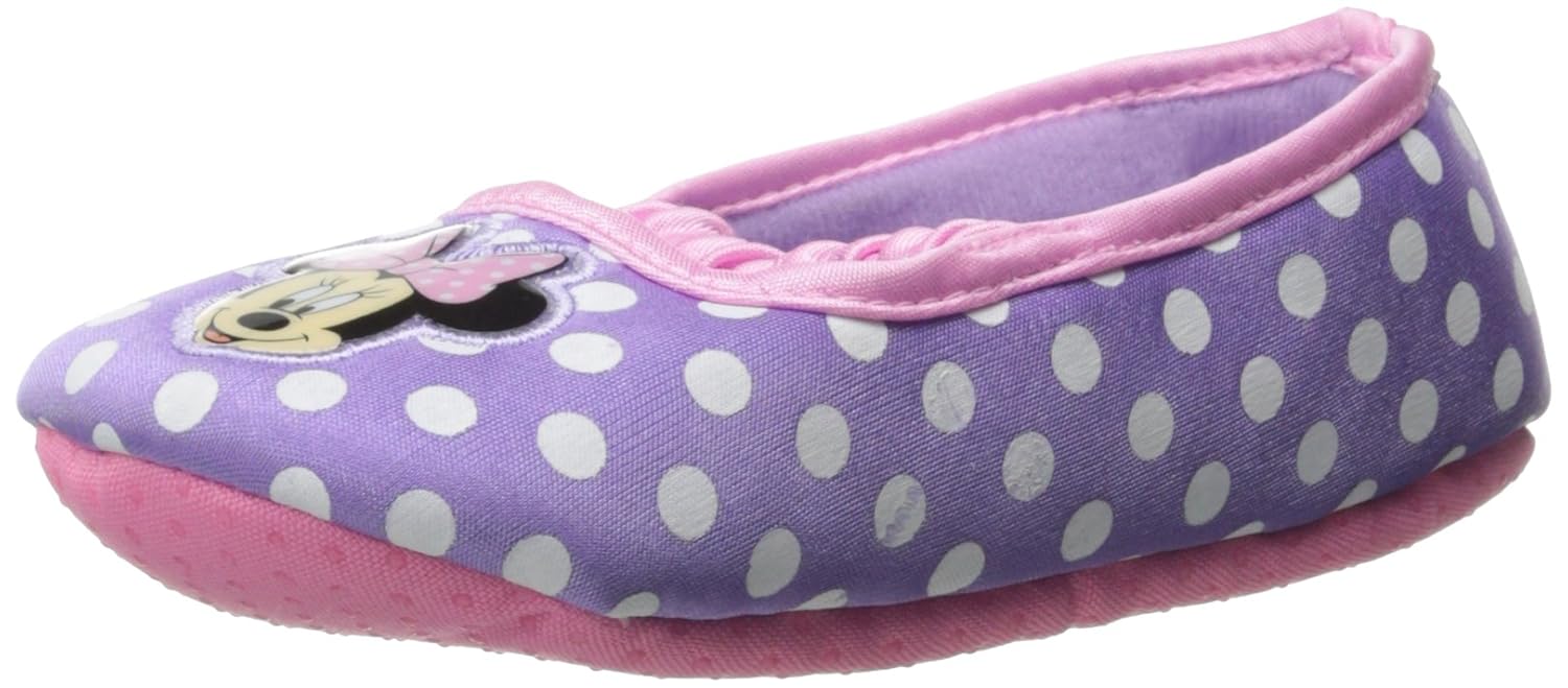 

Minnie Mouse Purple Ballet Flat Slippers for Toddler Girls