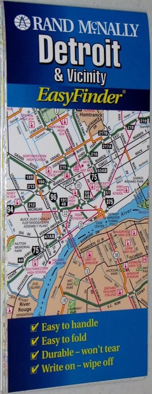 Rand McNally Easyfinder Detroit and Vicinity Regional, Michigan by Rand McNally