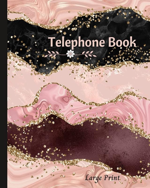 Phone Book: Large Print Telephone Book for Seniors, - Contacts, Numbers, Address, Email . telephone book a-z. large size by phone books print