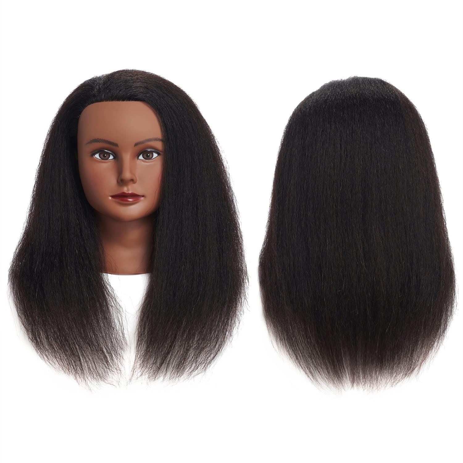 Frisierkopf Mit 100% Echthaar Für Friseurtraining Und Styling_voghion.com
