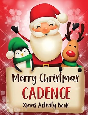 Merry Christmas Cadence: Fun Xmas Activity Book, Personalized for Children, perfect Christmas gift idea