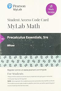 Precalculus Essentials -- MyLab Math with Pearson eText