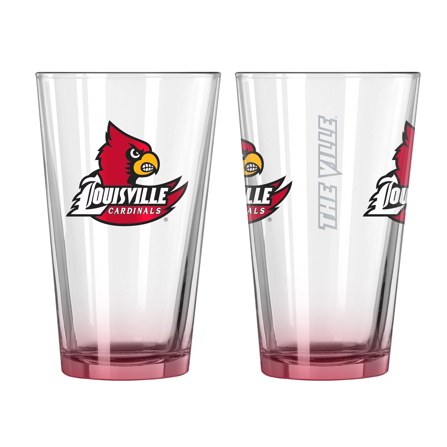 

NCAA Louisville Cardinals Elite Pint Glass Set (Pack of 2), 16-Ounce