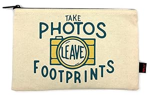Take Photos, Leave Footprints Pencil Pouch (LoveLit)