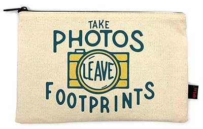 Take Photos, Leave Footprints Pencil Pouch (LoveLit)