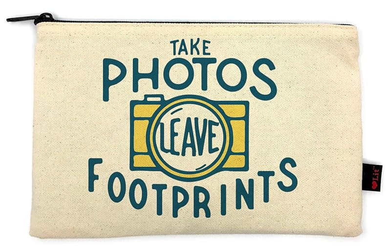 Take Photos, Leave Footprints Pencil Pouch (LoveLit) by Gibbs Smith Gift