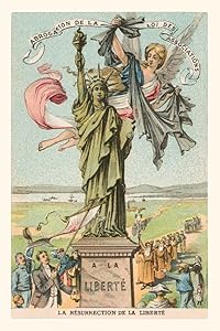 Vintage Journal French View of the Statue of Liberty (Pocket Sized - Found Image Press Journals)