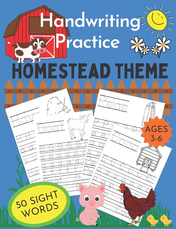 Handwriting Practice Book for kids: A Homestead Themed handwriting book for young children just learning to write. (Homestead Learning) by Chanel & Mika