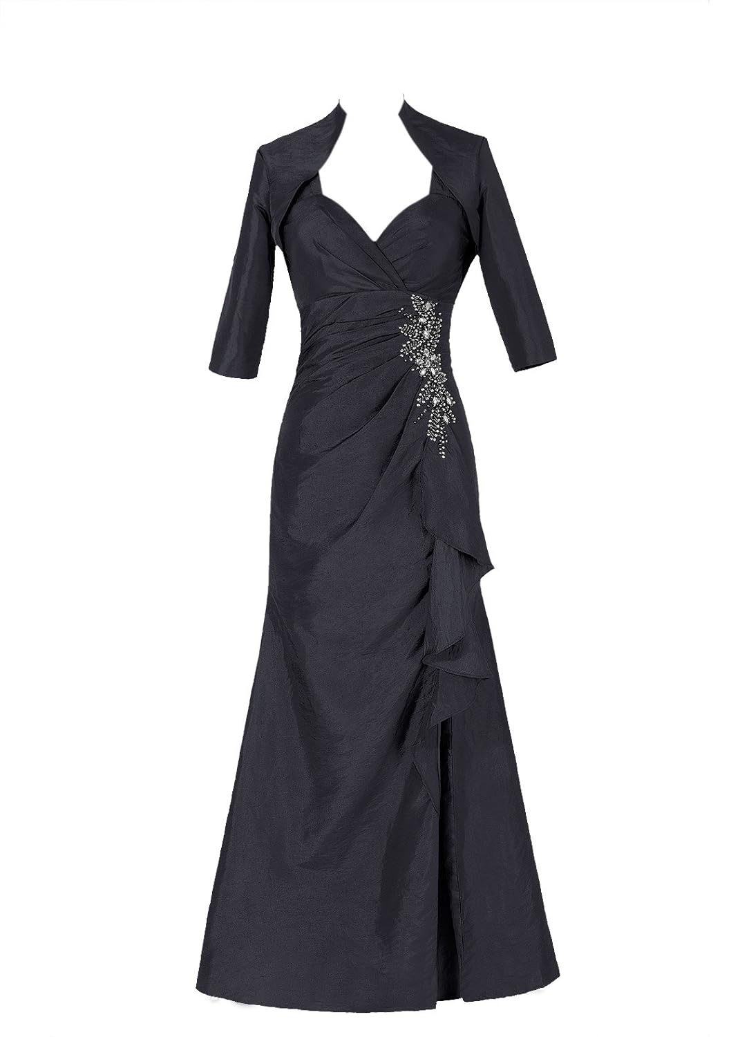 

Diyouth Asymmetric Sweetheart Long Sleeves Mother of the Bride Dress Jacket