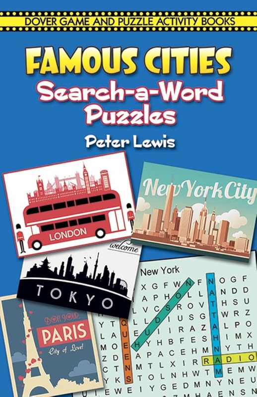 Famous Cities Search-a-Word Puzzles (Dover Kids Activity Books) by Peter Lewis
